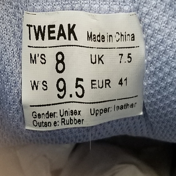 RARE TWEAK Sneakers Suede/Leather Lace-up Unisex Men's 8 / Women's 9.5 Blue Gray - Picture 11 of 11